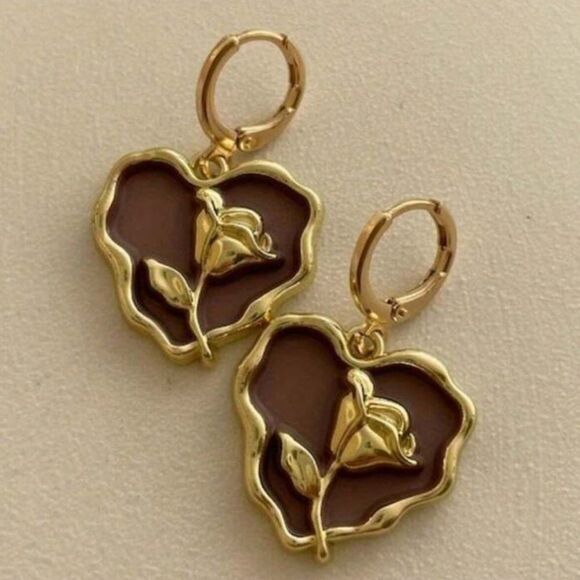 Heart earrings M957 - Picture 1 of 4